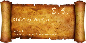 Diósy Vulfia névjegykártya
